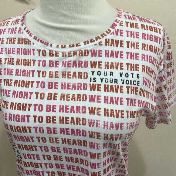 Anthropologie Maeve Right To Be Heard Your Vote Is Your Voice T Shirt - XS - Picture 8 of 13